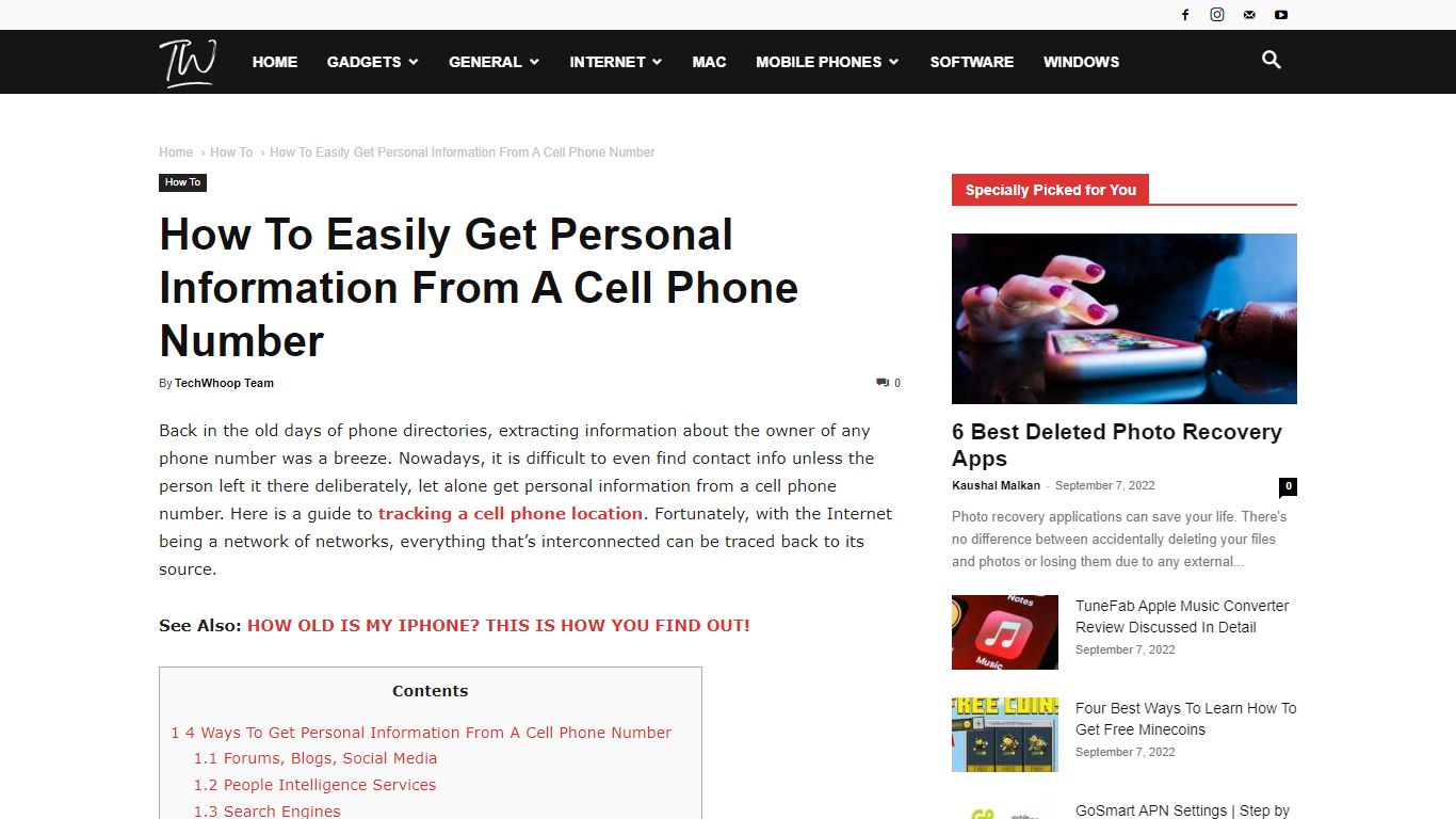 How To Easily Get Personal Information From A Cell Phone Number - TechWhoop